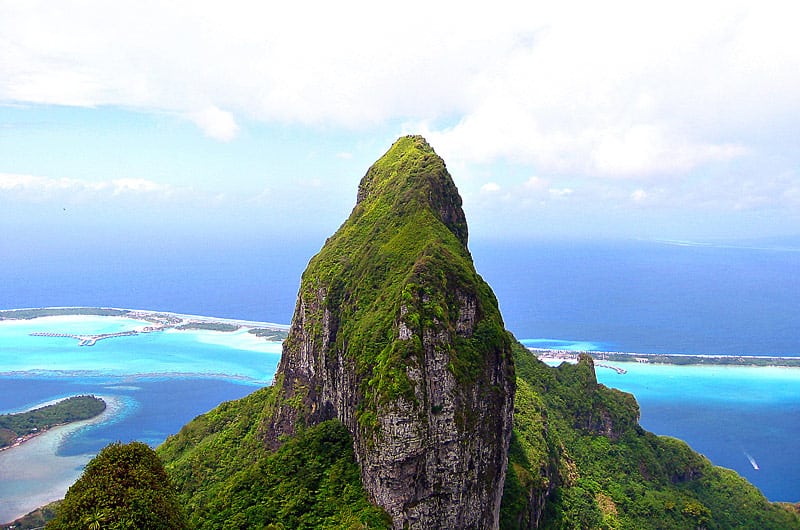 Aerial view of Mount Otemanu, Bora Bora