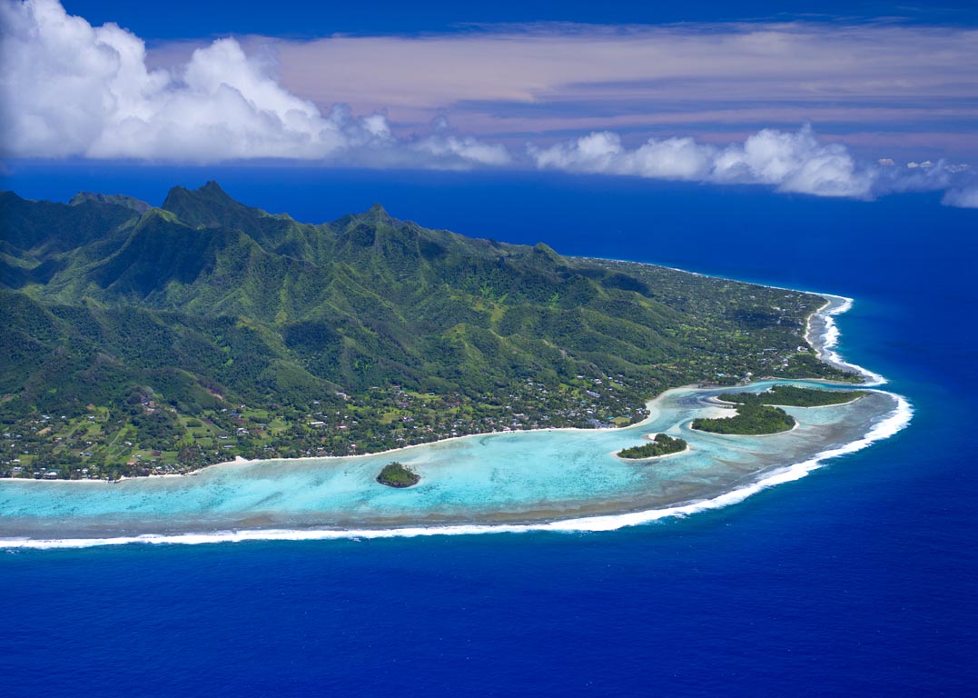 Rarotonga from the air